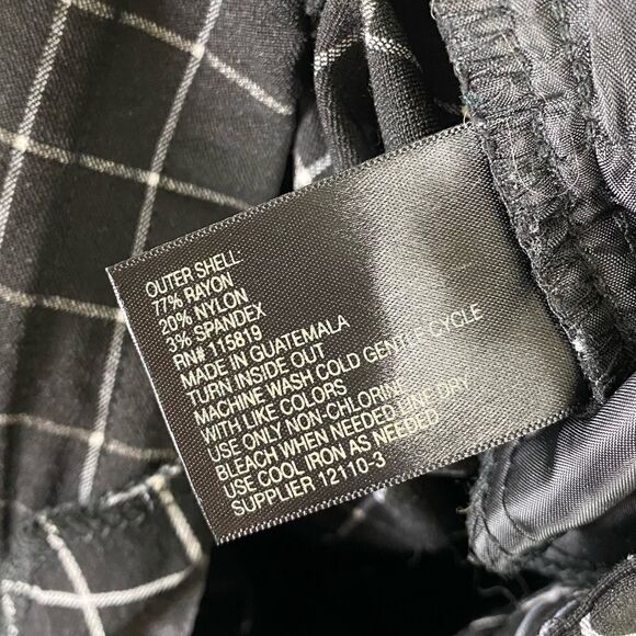 Worthington Black & White Graph Plaid Dress Pant Trousers - Picture 5 of 5